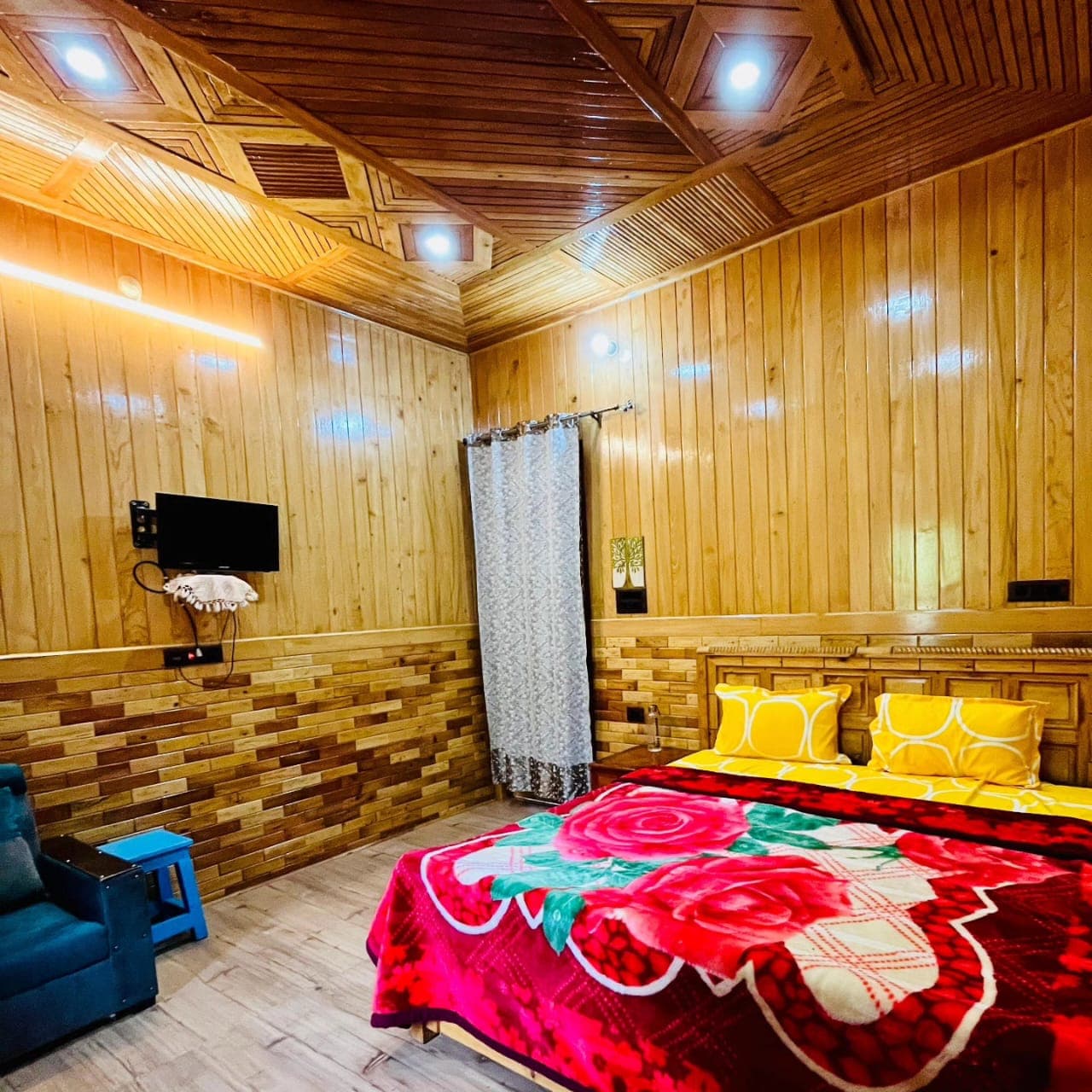 Family enjoying the outdoor seating area